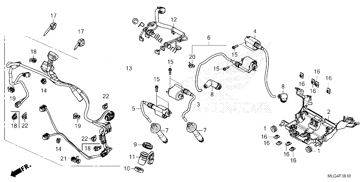 Diagrama de SUB HARNESS IGNITION COIL