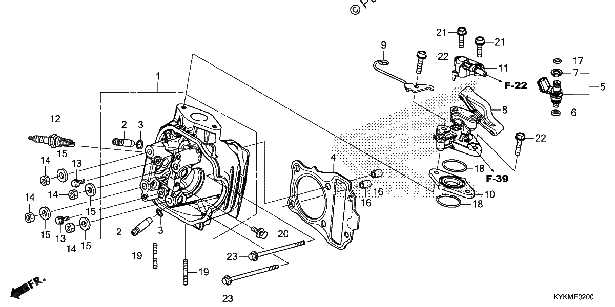 Diagrama de CYLINDER HEAD
