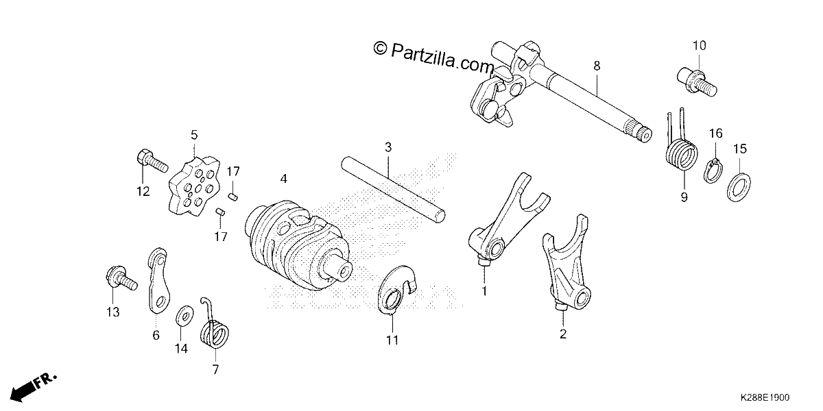 Diagrama de GEARSHIFT DRUM