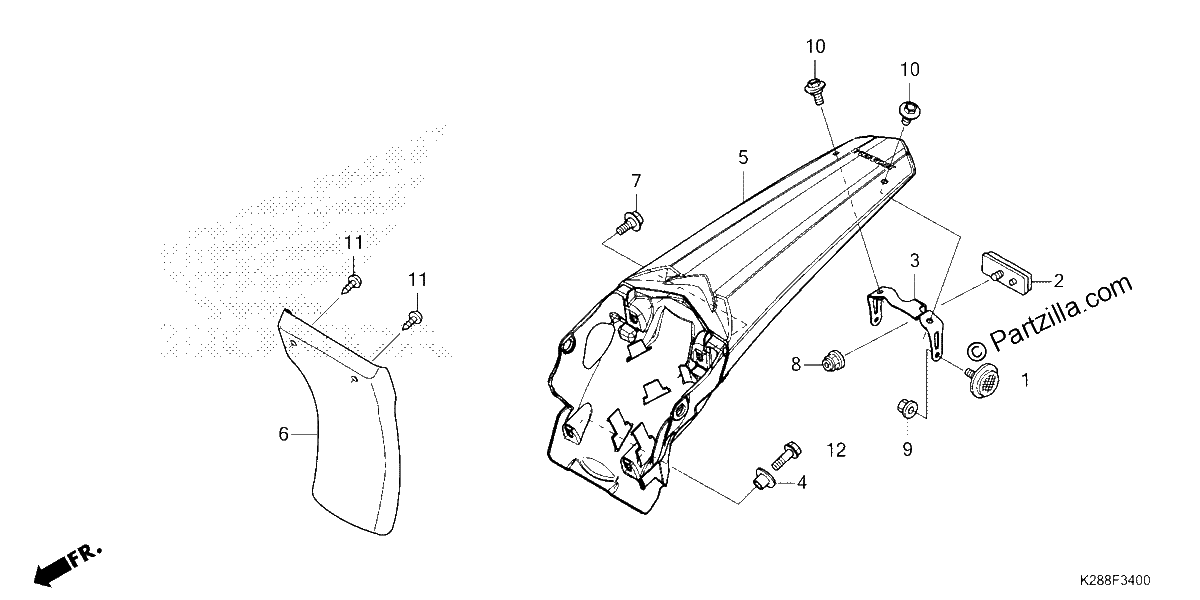 Diagrama de REAR FENDER