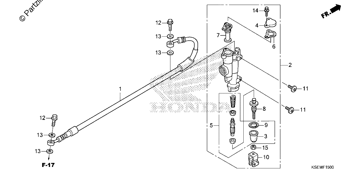 Diagrama de REAR BRAKE MASTER CYLINDER