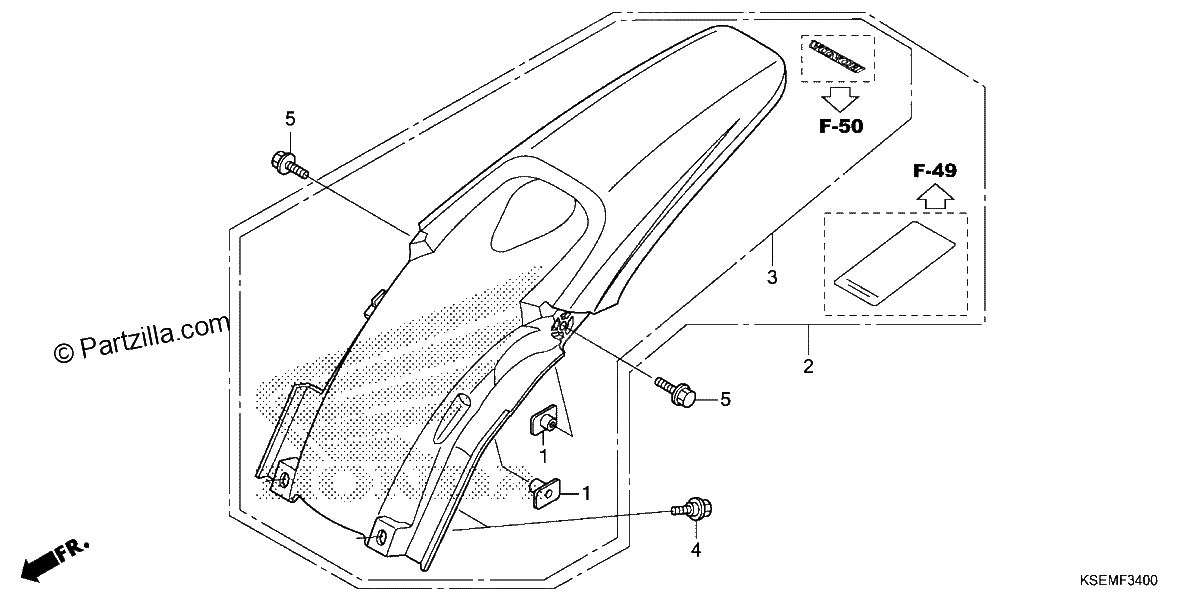 Diagrama de REAR FENDER