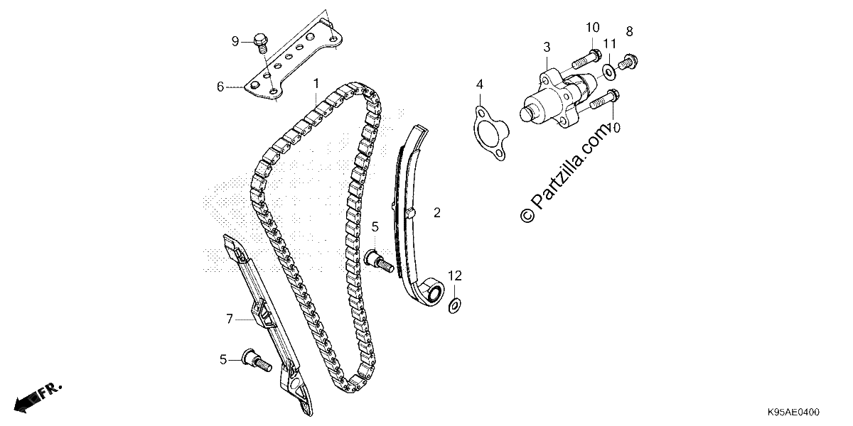 Diagrama de CAM CHAIN TENSIONER
