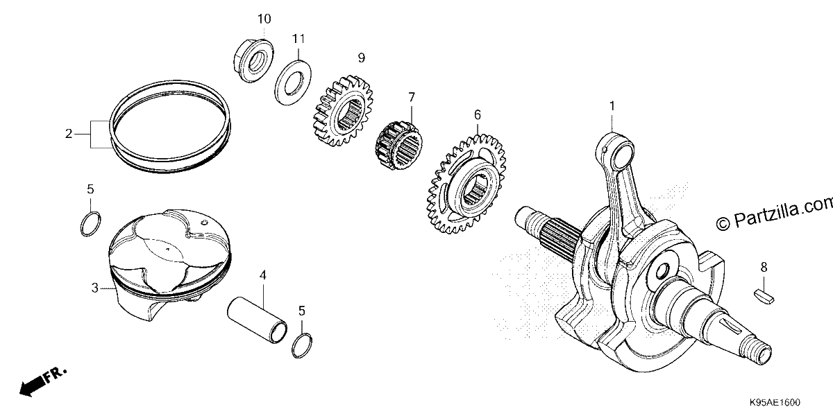 Diagrama de CRANKSHAFT PISTON