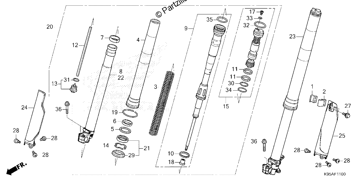 Diagrama de FRONT FORK