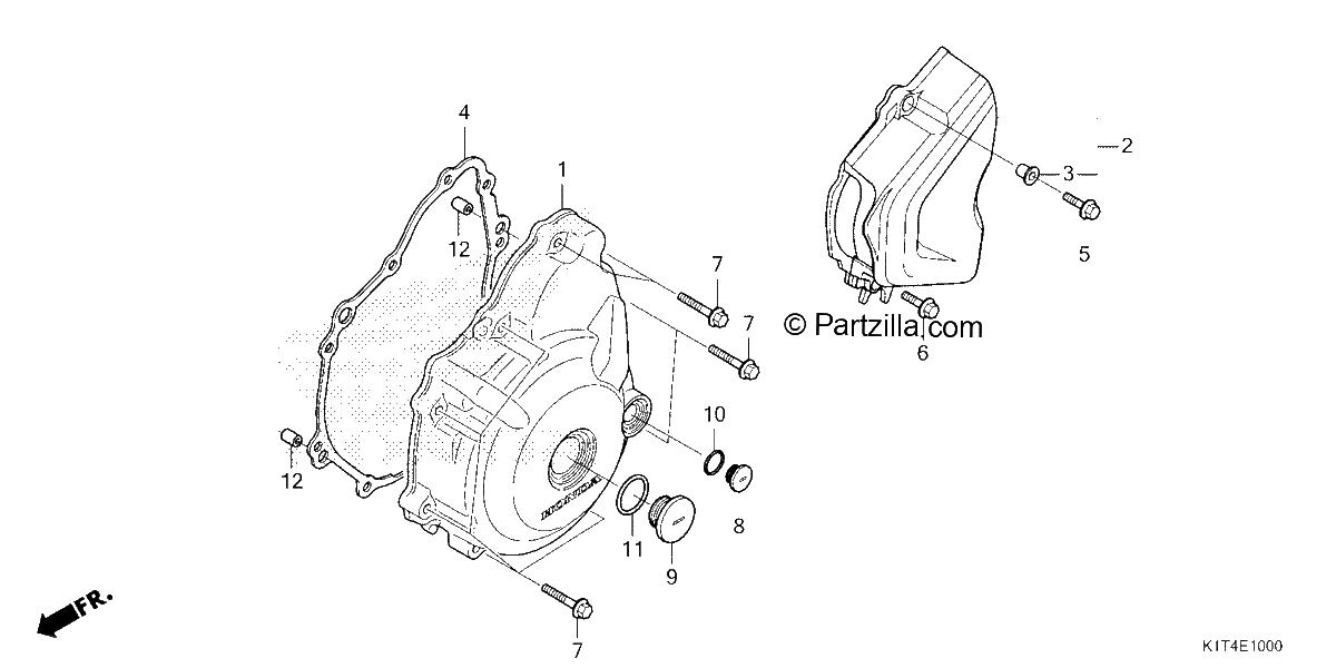 Diagrama de LEFT CRANKCASE COVER