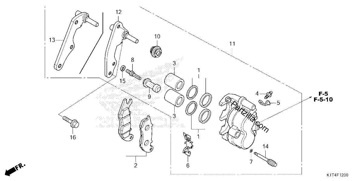 Diagrama de FRONT BRAKE CALIPER