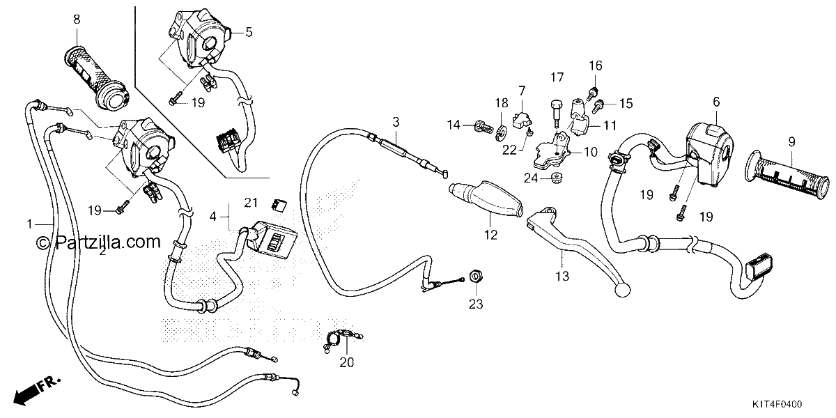 Diagrama de HANDLE LEVER SWITCH CABLE