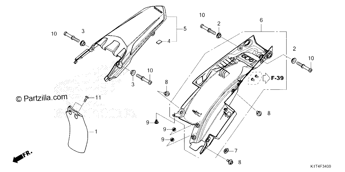 Diagrama de REAR FENDER