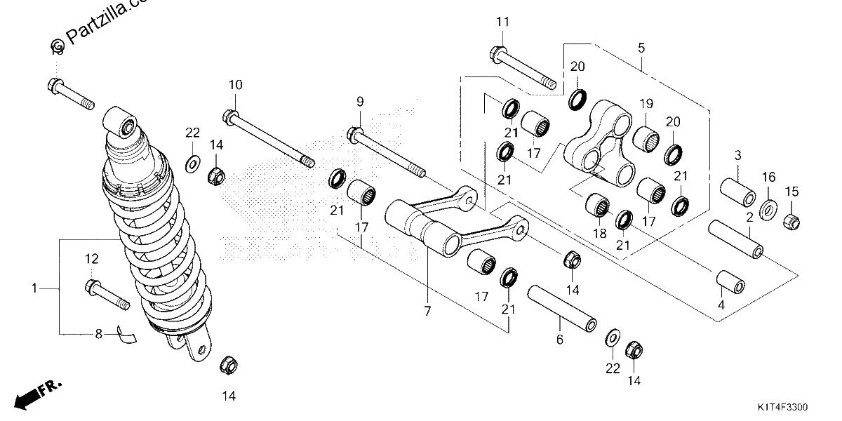 Diagrama de REAR SHOCK ABSORBER
