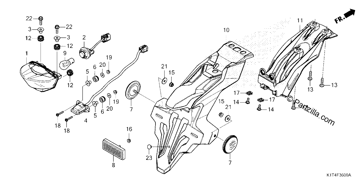 Diagrama de TAILLIGHT LICENSE LIGHT