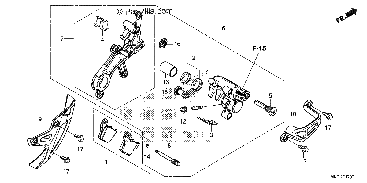 Diagrama de REAR BRAKE CALIPER