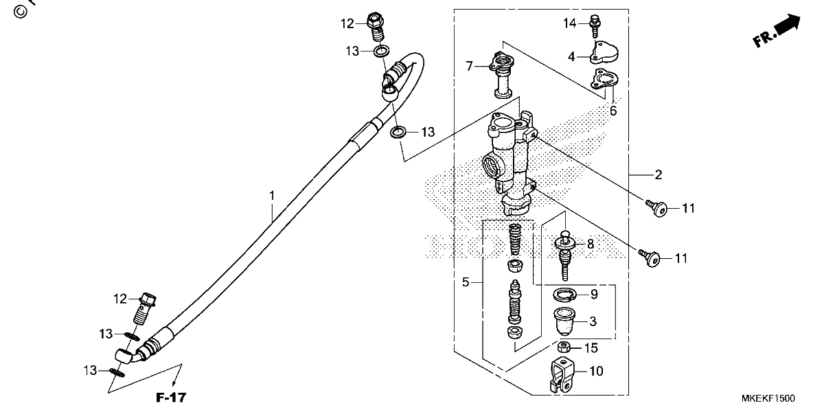 Diagrama de REAR BRAKE MASTER CYLINDER