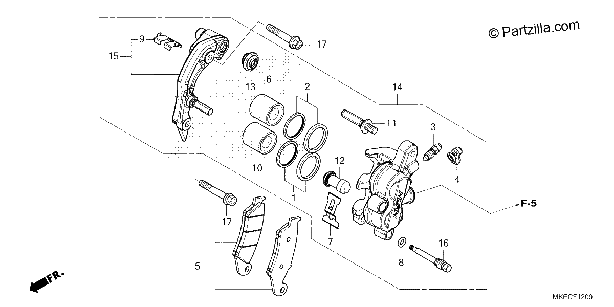 Diagrama de FRONT BRAKE CALIPER