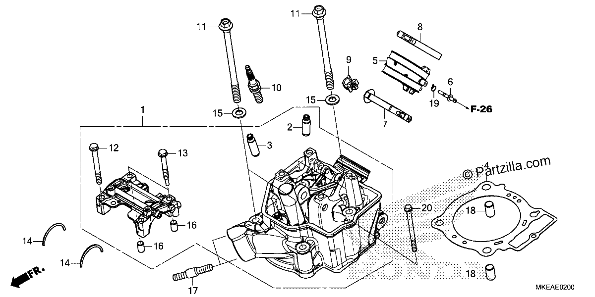 Diagrama de CYLINDER HEAD