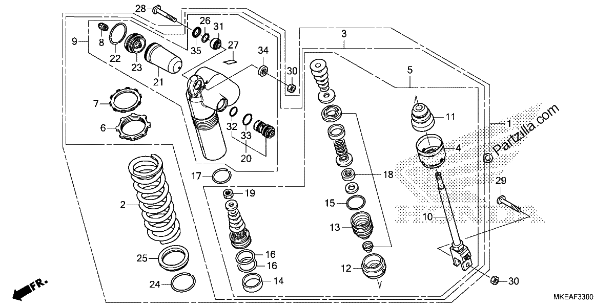 Diagrama de REAR SHOCK ABSORBER