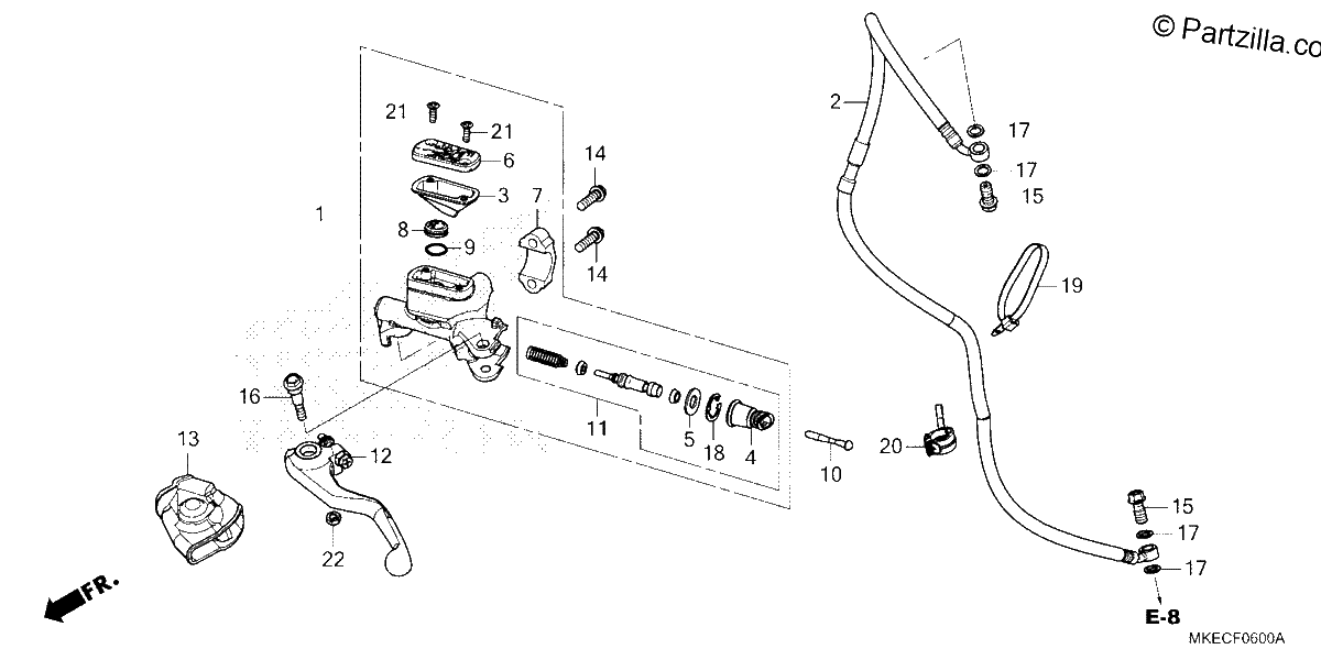 Diagrama de CLUTCH MASTER CYLINDER