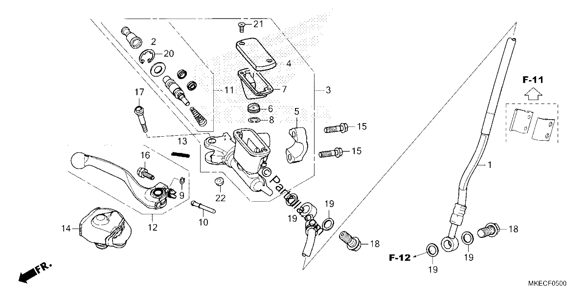 Diagrama de FRONT BRAKE MASTER CYLINDER