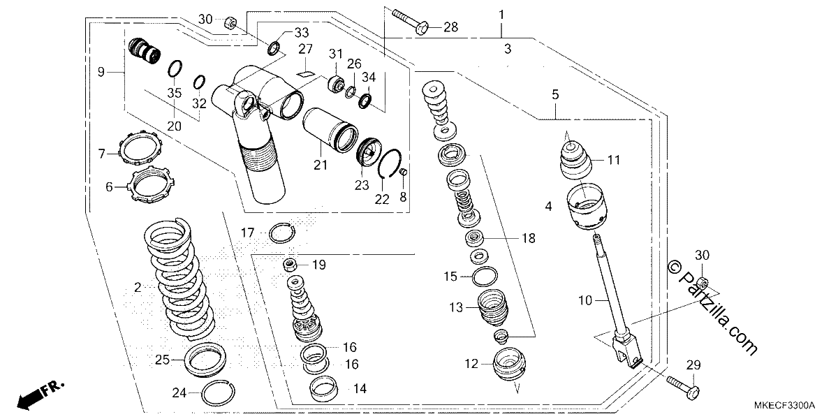 Diagrama de REAR SHOCK ABSORBER