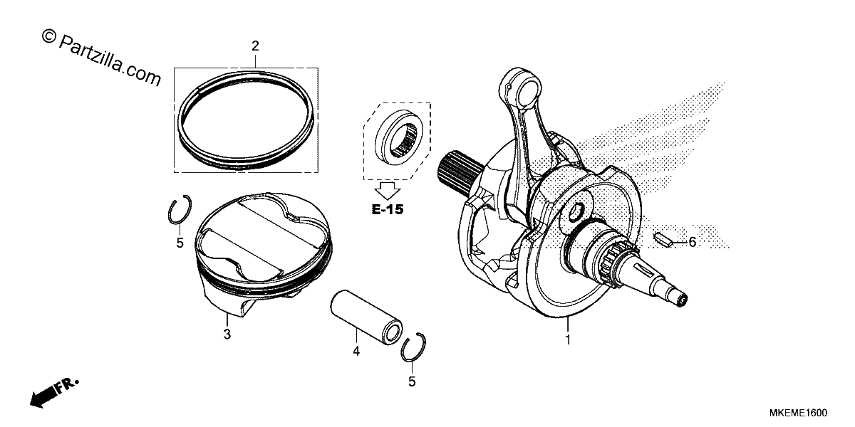 Diagrama de CRANKSHAFT PISTON
