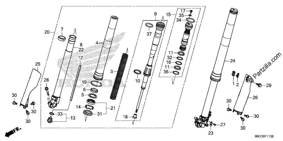 Diagrama de FRONT FORK