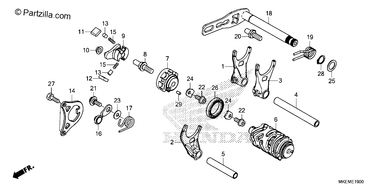 Diagrama de GEARSHIFT DRUM