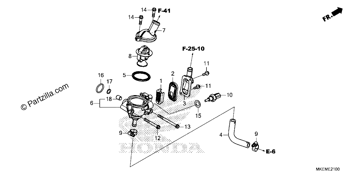 Diagrama de THERMOSTAT HOSE