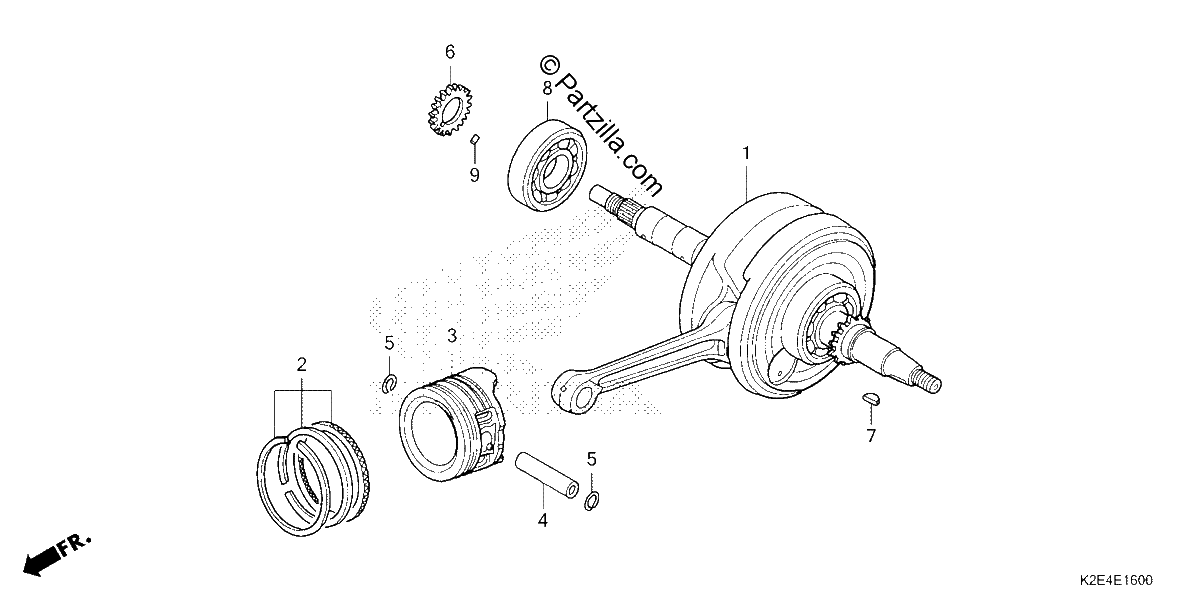 Diagrama de CRANKSHAFT PISTON