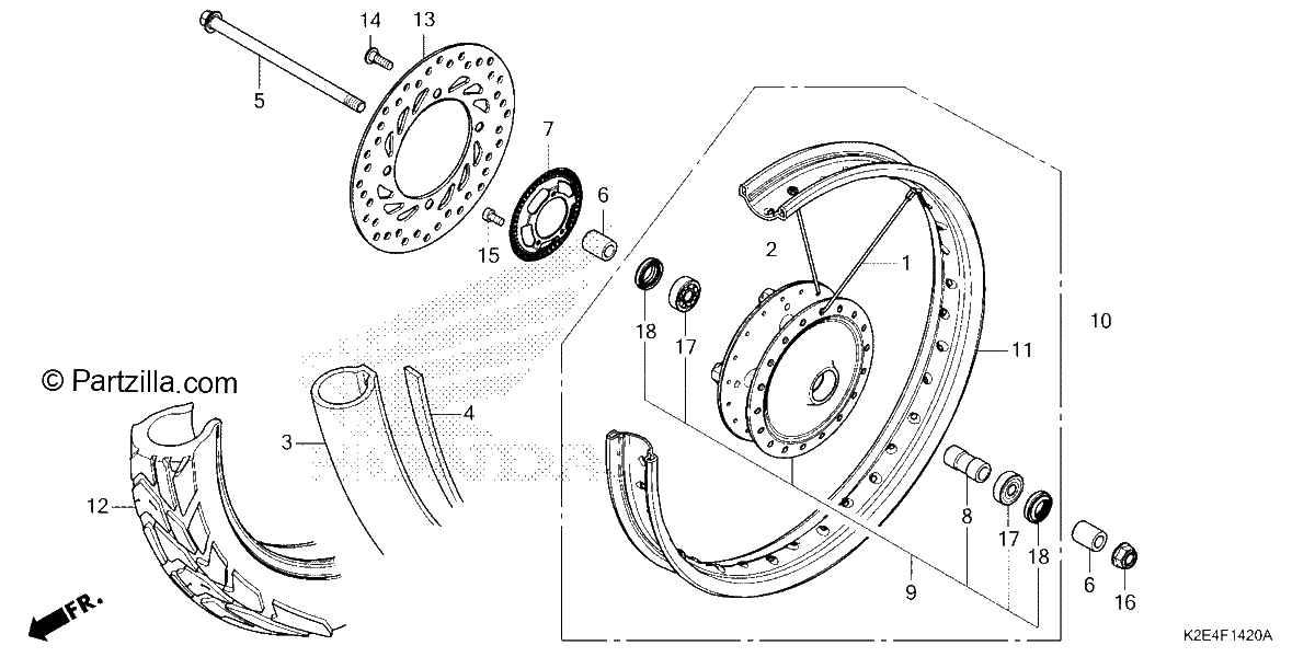 Diagrama de FRONT WHEEL