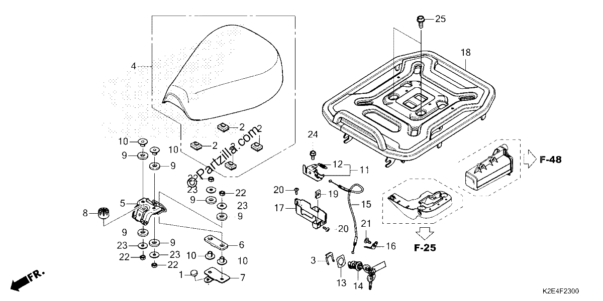 Diagrama de SEAT LUGGAGE CARRIER