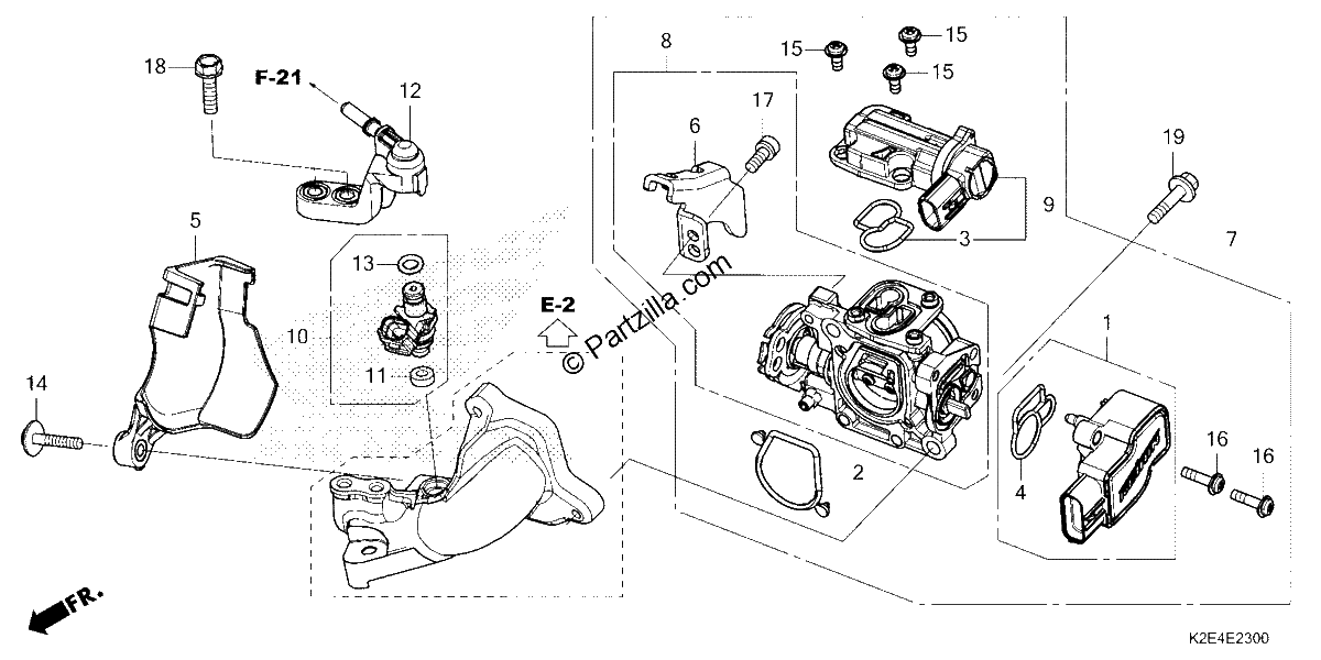 Diagrama de THROTTLE BODY FUEL INJECTOR
