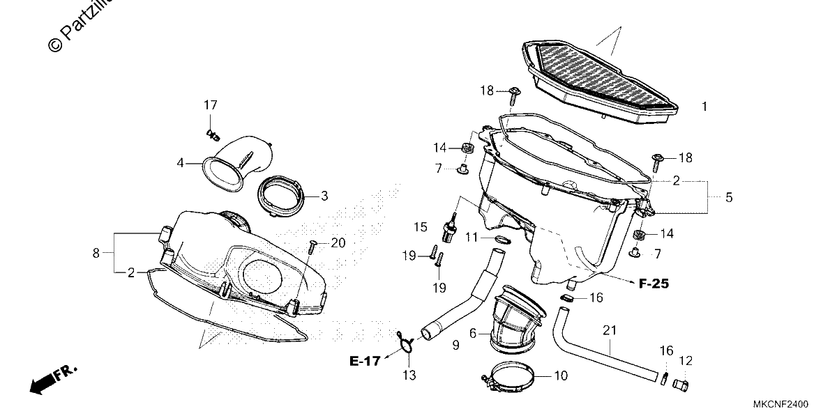 Diagrama de AIR CLEANER