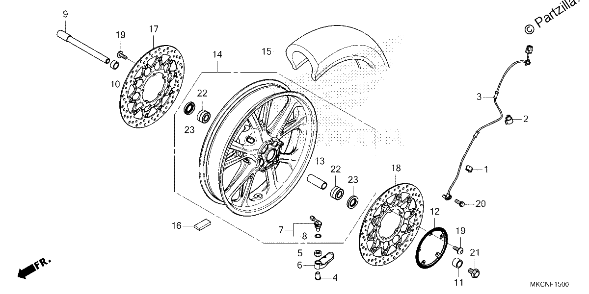 Diagrama de FRONT WHEEL