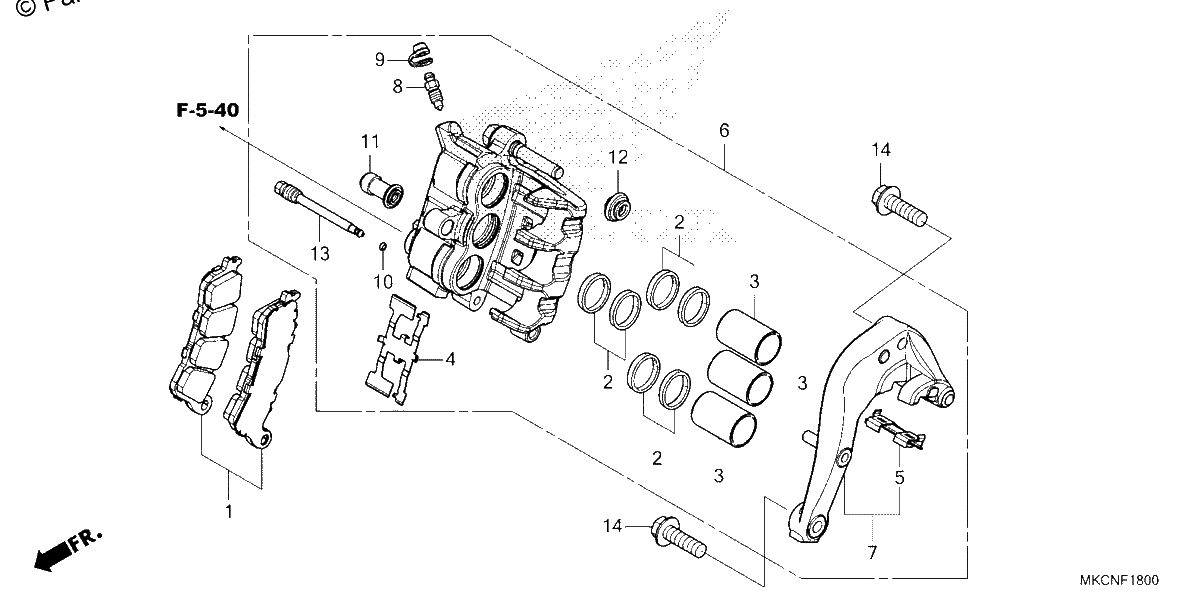 Diagrama de REAR BRAKE CALIPER