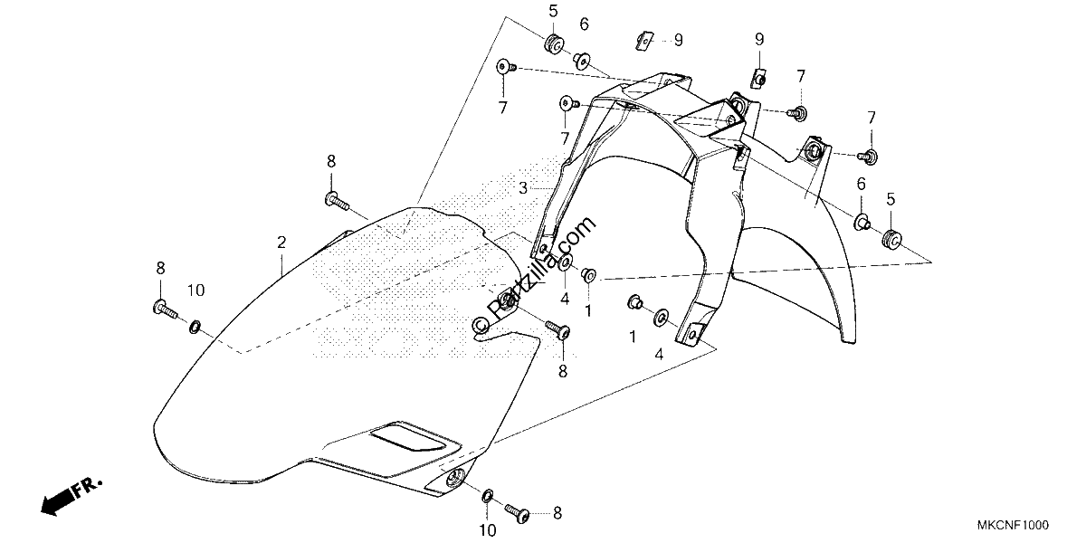 Diagrama de FRONT FENDER