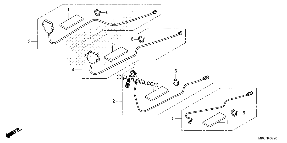 Diagrama de ANTENNA SET CORD SET