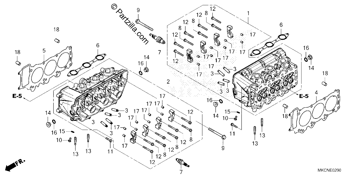 Diagrama de CYLINDER HEAD