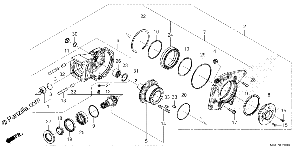 Diagrama de FINAL DRIVEN GEAR