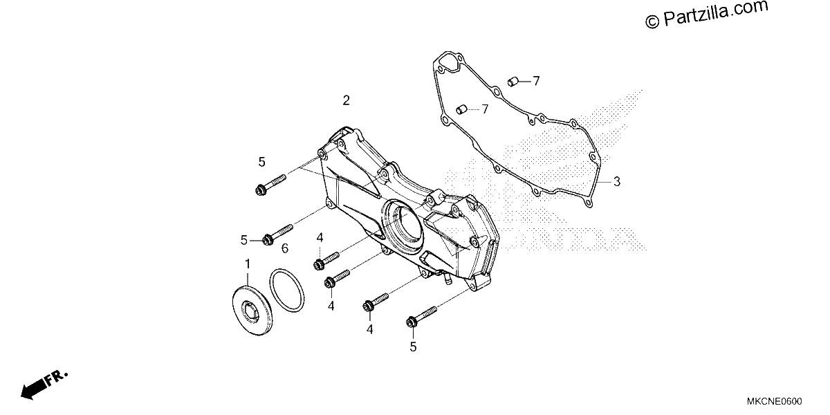 Diagrama de FRONT ENGINE COVER