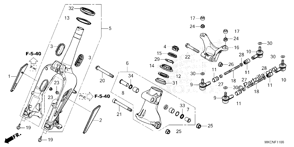 Diagrama de FRONT FORK