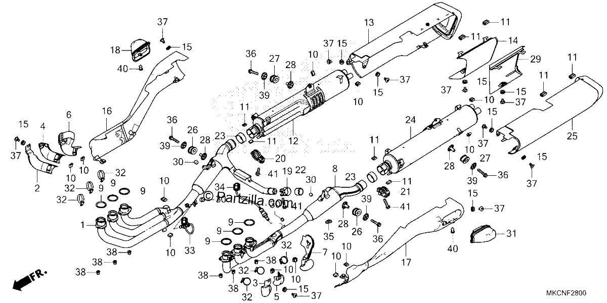 Diagrama de EXHAUST MUFFLER