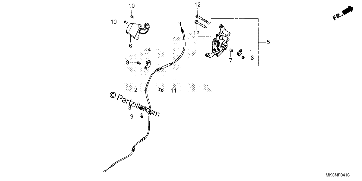 Diagrama de PARKING BRAKE LEVER