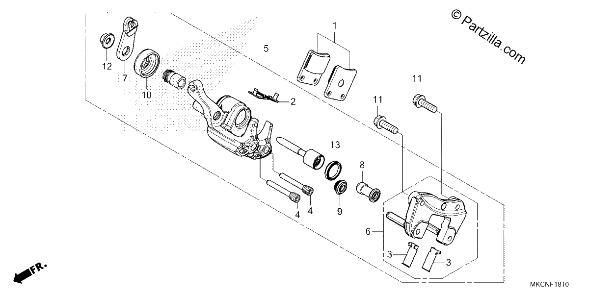 Diagrama de PARKING BRAKE CALIPER