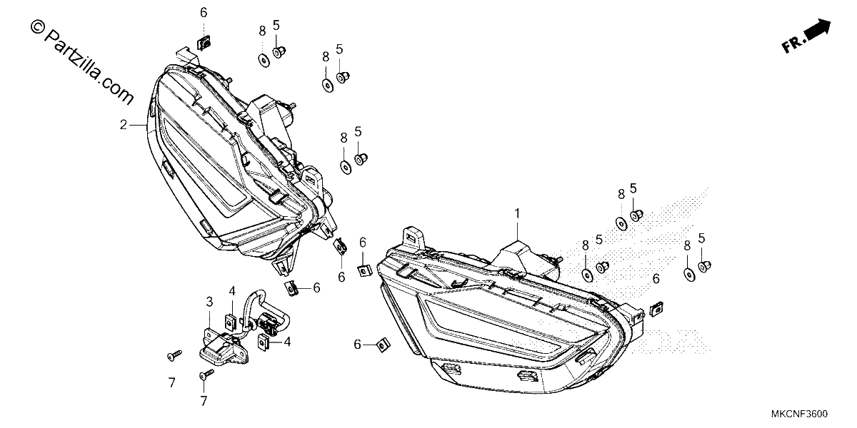 Diagrama de REAR COMBINATION LIGHT