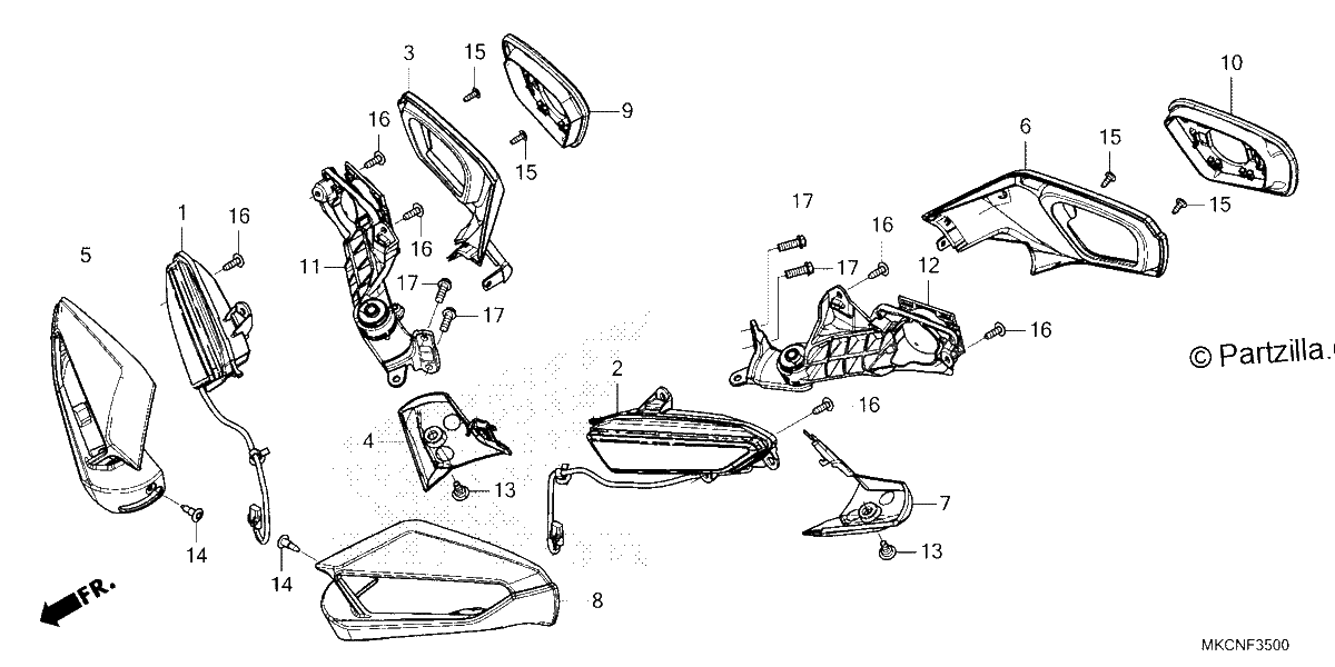 Diagrama de TURN SIGNAL MIRROR