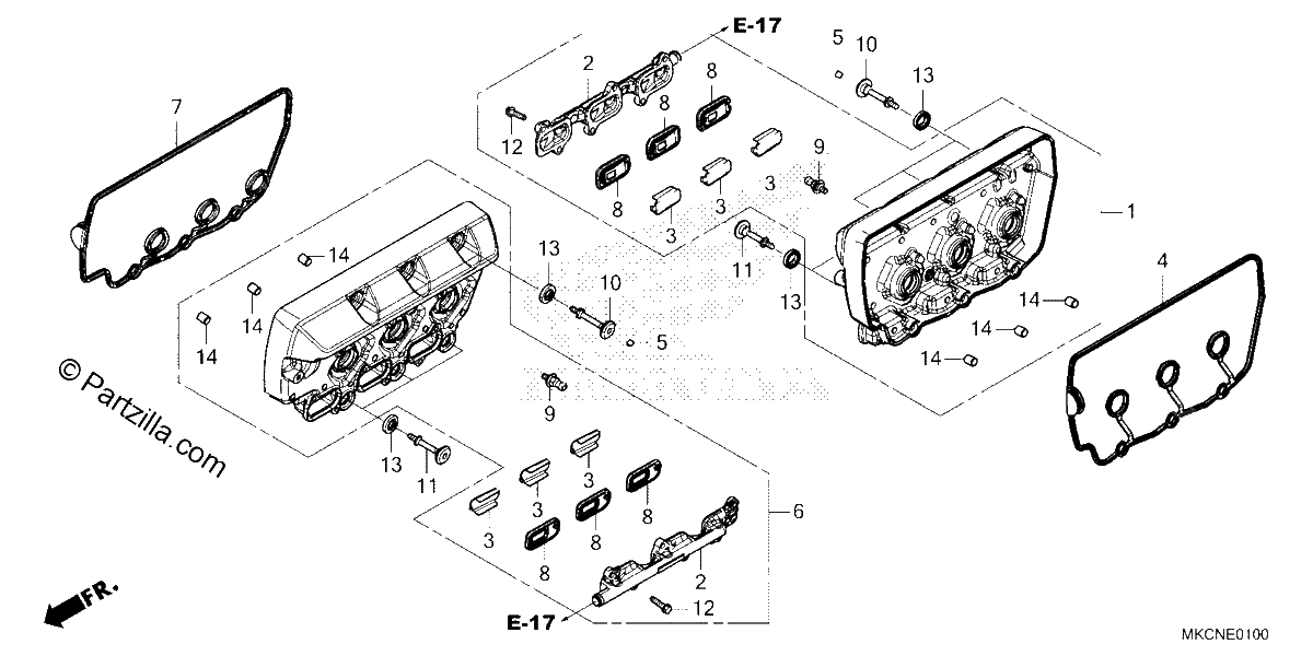 Diagrama de CYLINDER HEAD COVER