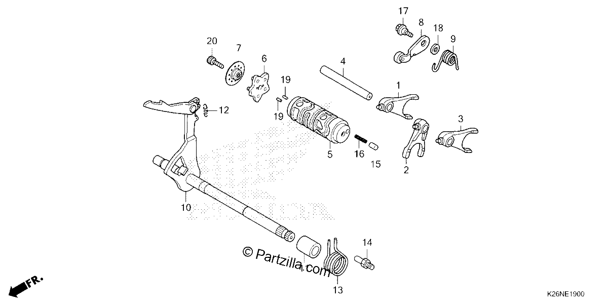 Diagrama de GEARSHIFT DRUM