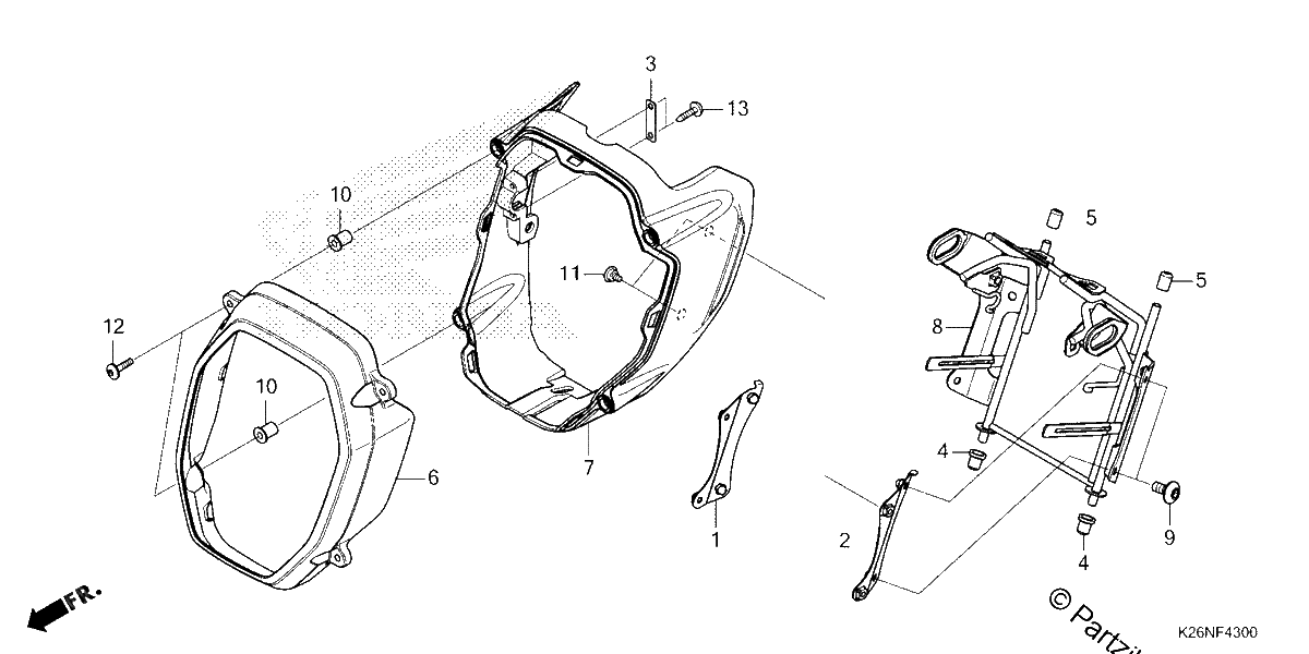 Diagrama de HEADLIGHT COVER