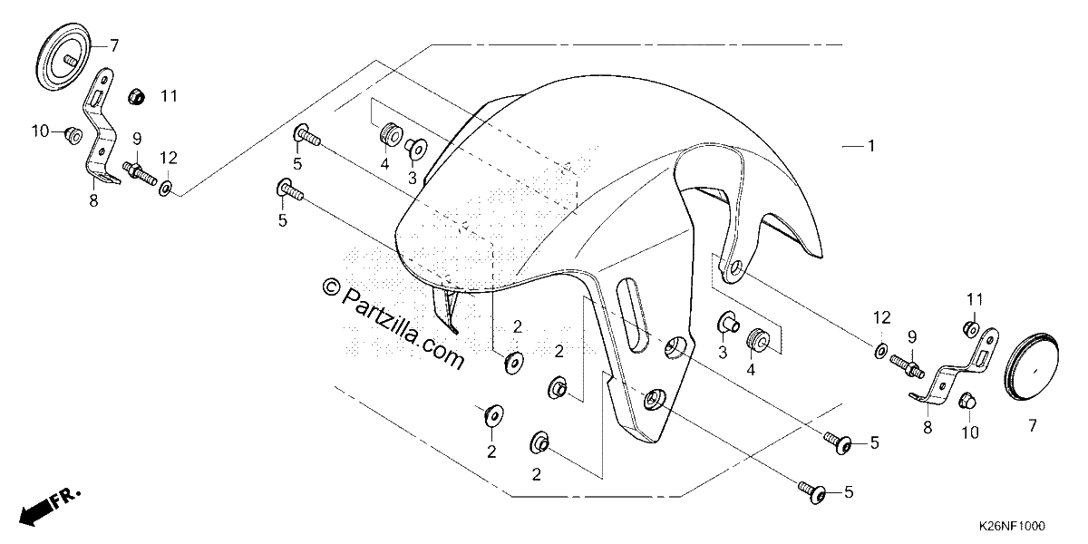 Diagrama de FRONT FENDER
