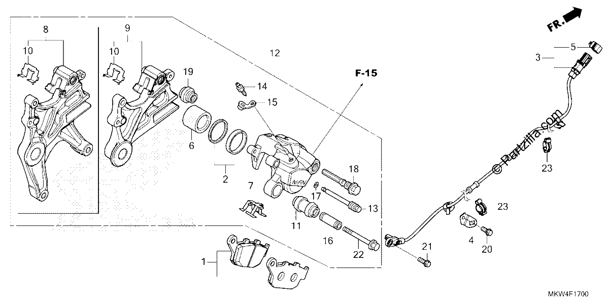 Diagrama de REAR BRAKE CALIPER